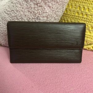 Vintage Louis Vuitton Epi Brown Leather Wallet